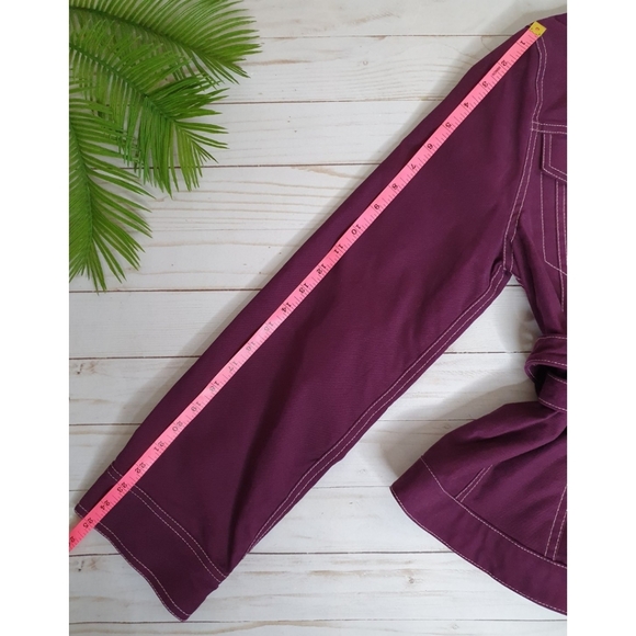 NWT! Stine Goya Purple Denim Belted Jacket, Organic Cotton, Size Small - Picture 15 of 16